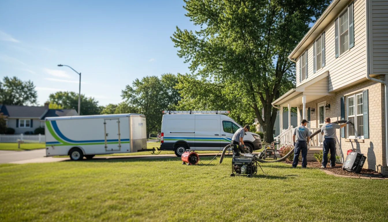 Flooded Basement Restoration And Cleanup With Repair in Madison Heights, MI near me